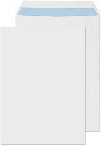 Kuvert 23x33 (A4), Weiß mit Strip
