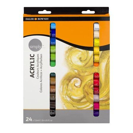 Daler Rowney Acryl Farben in Tuben - 24x12ml