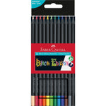 Faber Castell Buntstifte, 12 Farben, Black Edition