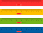 Lineal 16cm, Plastik