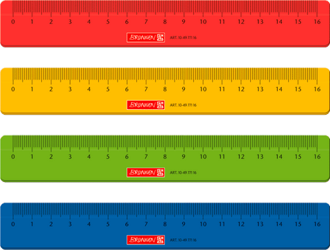 Lineal 16cm, Plastik