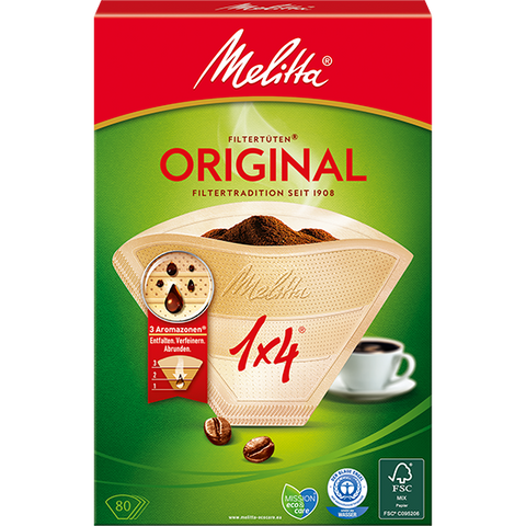 Melitta - Filtertüten Nr.1x4, 80 St.