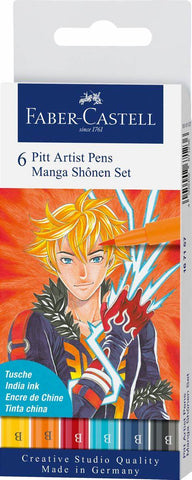 Faber Catsell Pitt Artist 6er Set - Manga Shónen Set