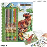 Dino World Malbuch mit Buntstiften